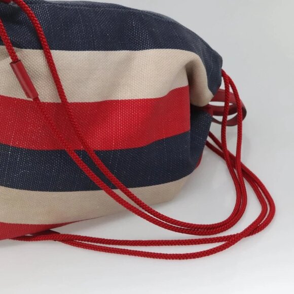 GUCCI Web Sherry Line Backpack Canvas Red Blue 473872 Auth 125637 - Picture 9 of 16